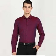 Men Slim Fit Self Design Colar Casual Shirt