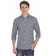 Cotton Silk Blend Striped Shirt Fabric  (Unstitched)